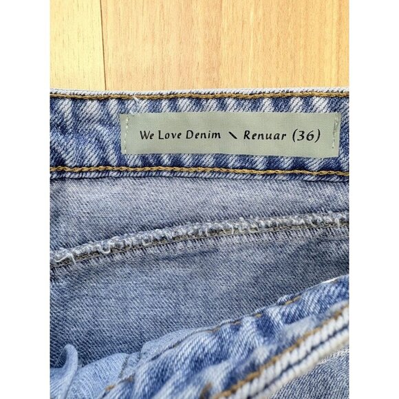 Renuar We Love Denim Button-Front Mini Skirt Sz 36 Light Wash Casual Style 4 - Picture 2 of 3